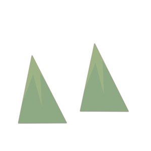 Sticker Montanhas Gráficas Verde