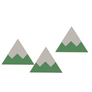 Sticker Montanhas Gráficas Verde e Cinza