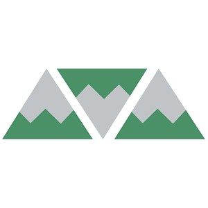 Sticker Montanhas Gráficas Verde e Cinza