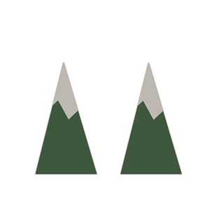 Sticker Montanhas Gráficas Verde e Cinza I