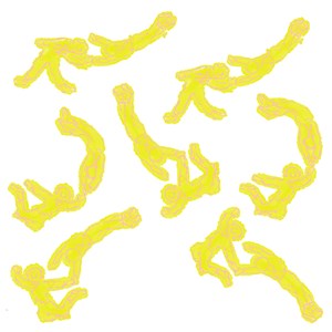 Sticker Nadadores Amarelo