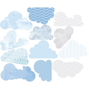 Sticker Nuvens Azul e Azul Marinho