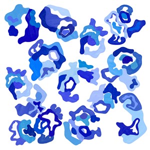 Sticker Tela Azul Azul e Branco
